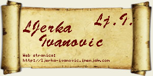 LJerka Ivanović vizit kartica
